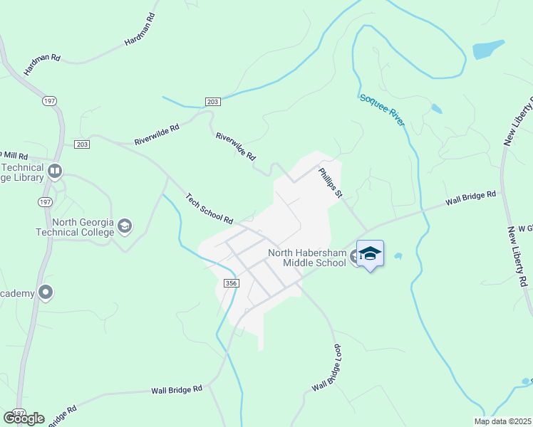 map of restaurants, bars, coffee shops, grocery stores, and more near 150 Saphire Hill in Clarkesville