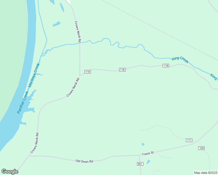 map of restaurants, bars, coffee shops, grocery stores, and more near 24 County Road 118 in Tishomingo