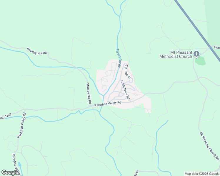 map of restaurants, bars, coffee shops, grocery stores, and more near 23 Campfire Dr in Cleveland