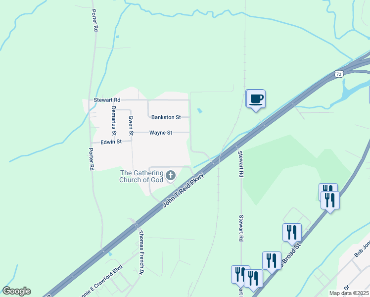 map of restaurants, bars, coffee shops, grocery stores, and more near 1203 Stewart Road in Scottsboro