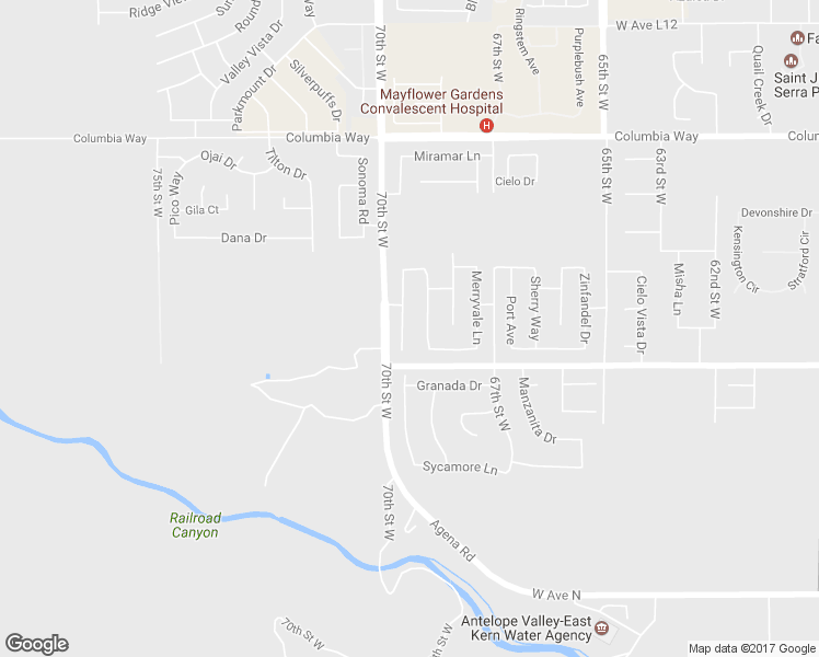 map of restaurants, bars, coffee shops, grocery stores, and more near 41632 Retsina Street in Palmdale