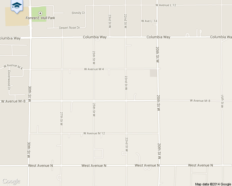 map of restaurants, bars, coffee shops, grocery stores, and more near 2237 West Avenue M8 in Palmdale