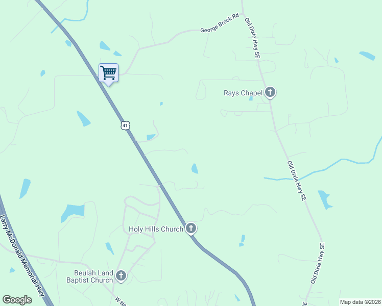 map of restaurants, bars, coffee shops, grocery stores, and more near 214 Lloyd Way in Resaca