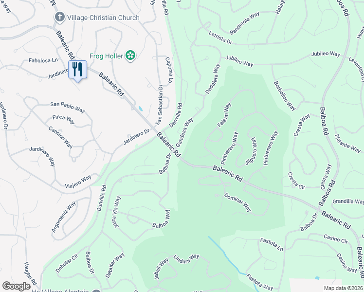 map of restaurants, bars, coffee shops, grocery stores, and more near 3 Gandesa Way in Hot Springs Village