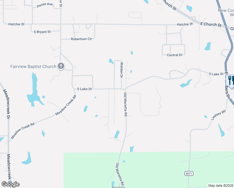 map of restaurants, bars, coffee shops, grocery stores, and more near 100-198 Inez Drive in Booneville