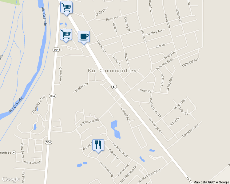 map of restaurants, bars, coffee shops, grocery stores, and more near 1707 Zamora Court in Belen