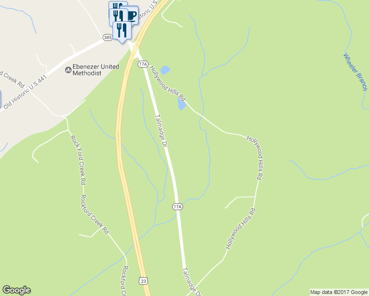 map of restaurants, bars, coffee shops, grocery stores, and more near 4475 Talmadge Drive in Clarkesville