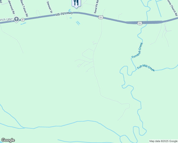 map of restaurants, bars, coffee shops, grocery stores, and more near 554 Frank Melvin Road in Elizabethtown