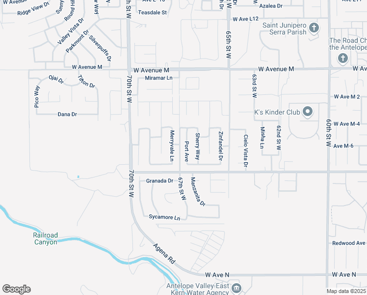 map of restaurants, bars, coffee shops, grocery stores, and more near 41647 Port Avenue in Palmdale