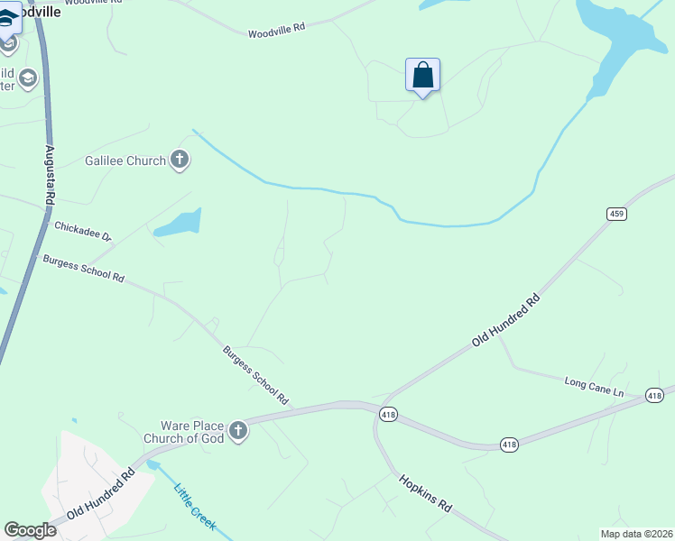 map of restaurants, bars, coffee shops, grocery stores, and more near 153 Donald Drive in Pelzer