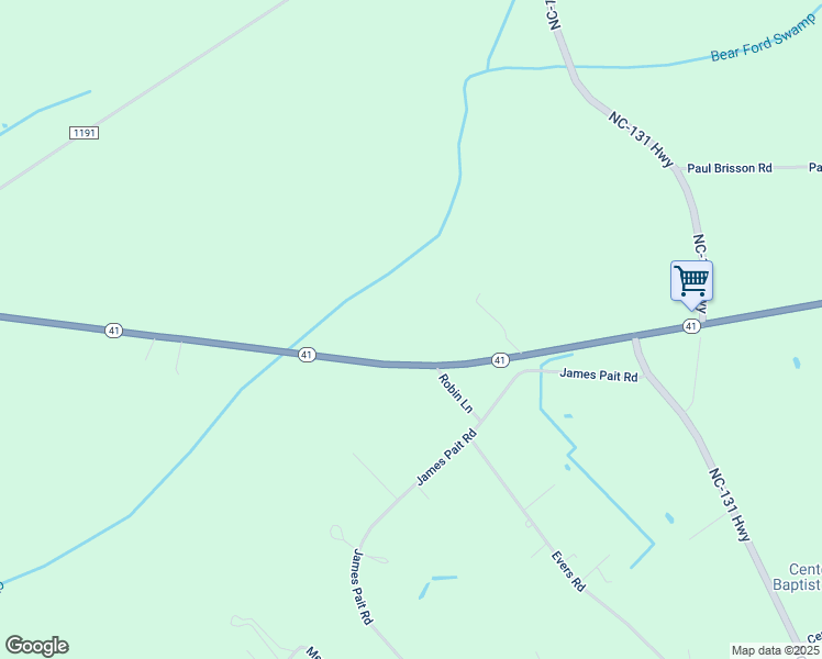 map of restaurants, bars, coffee shops, grocery stores, and more near 9794 North Carolina 41 in Bladenboro