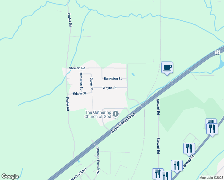 map of restaurants, bars, coffee shops, grocery stores, and more near 1203 Stewart Road in Scottsboro
