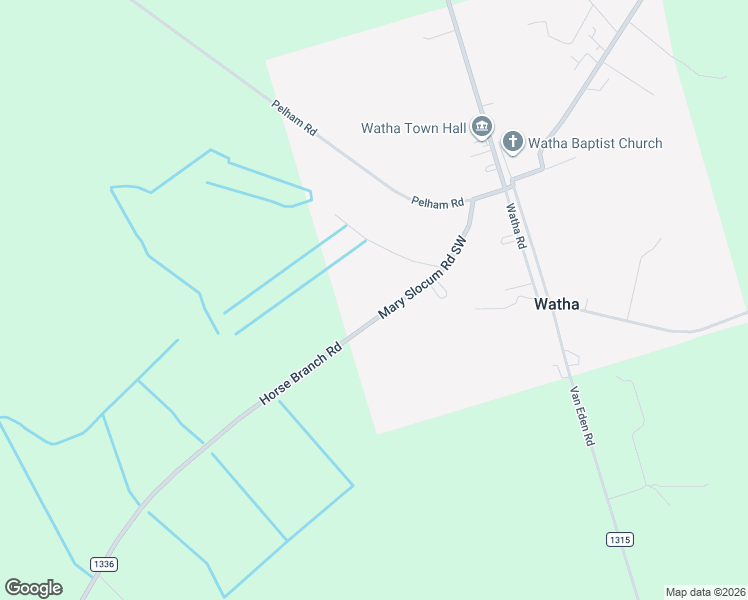 map of restaurants, bars, coffee shops, grocery stores, and more near 8729 Mary Slocum Road Southwest in Watha