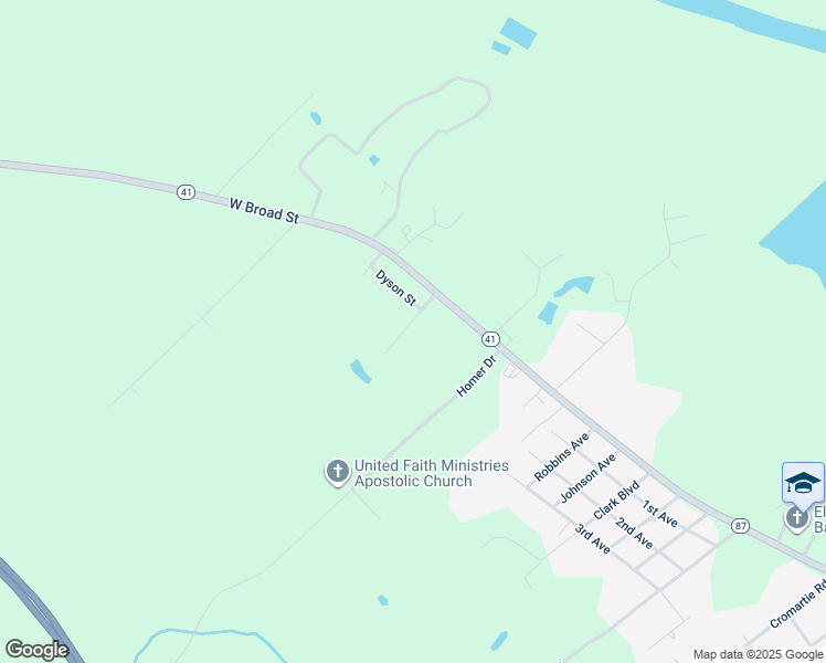 map of restaurants, bars, coffee shops, grocery stores, and more near Horne Street in Bladenboro