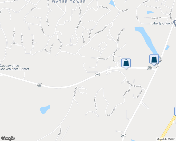 map of restaurants, bars, coffee shops, grocery stores, and more near 137 Ridge Crest Court in Ellijay