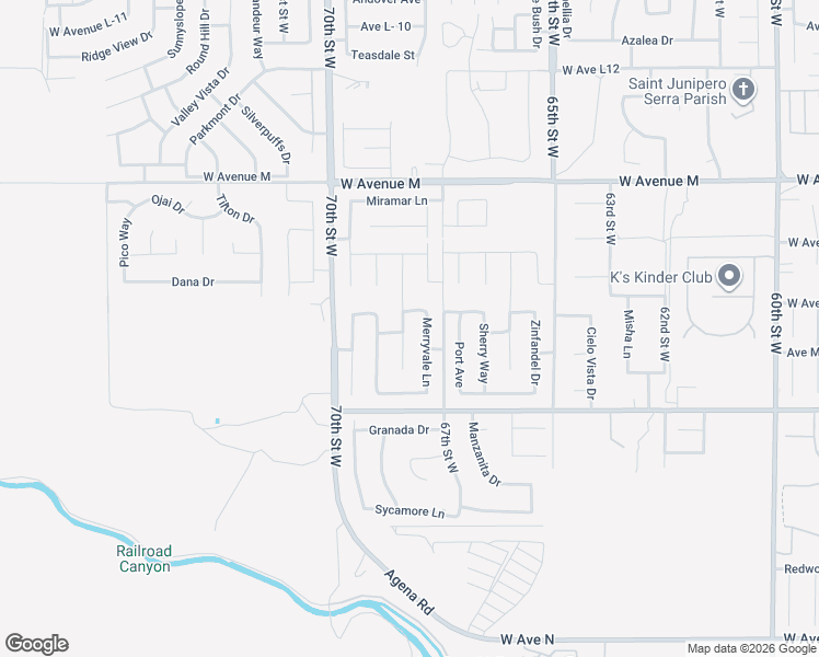 map of restaurants, bars, coffee shops, grocery stores, and more near 41714 Oak Barrel Court in Palmdale