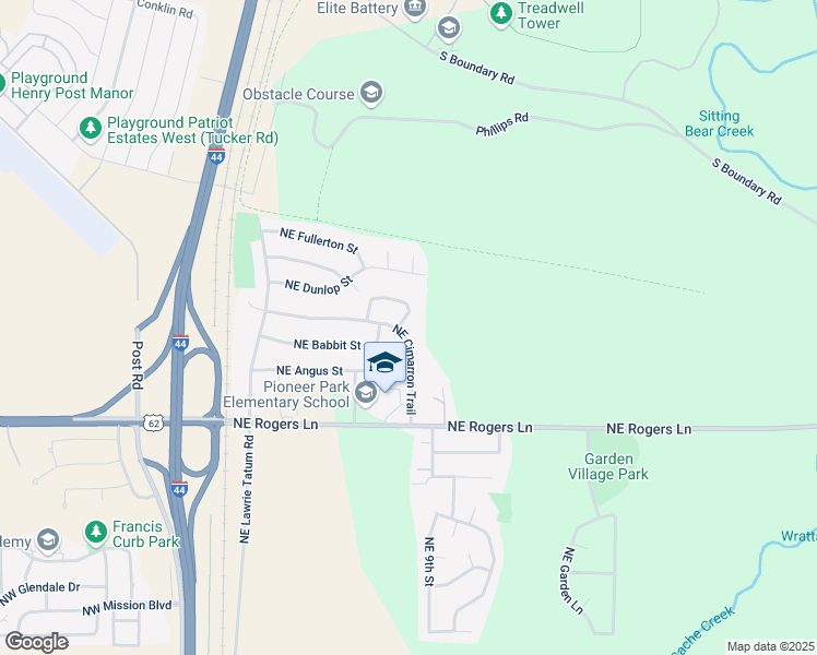 map of restaurants, bars, coffee shops, grocery stores, and more near 3216 Northeast Cimarron Trail in Lawton