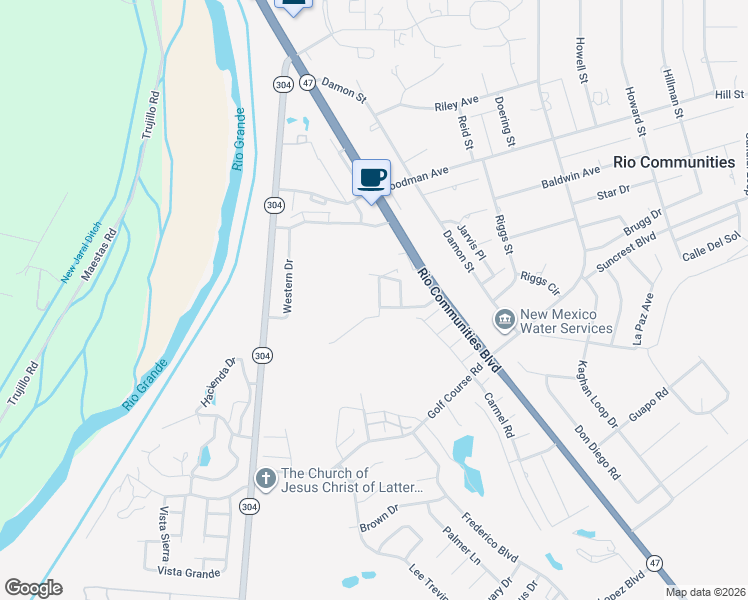 map of restaurants, bars, coffee shops, grocery stores, and more near 507 Maddox Loop in Rio Communities