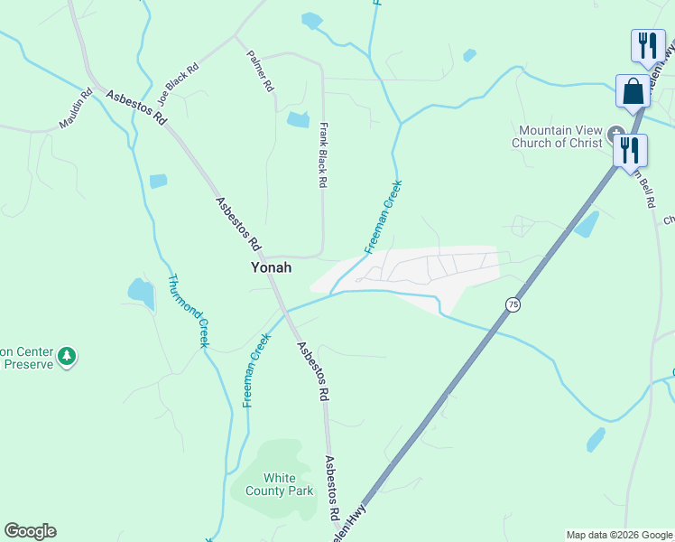 map of restaurants, bars, coffee shops, grocery stores, and more near 15 Night Hawk Drive in Cleveland