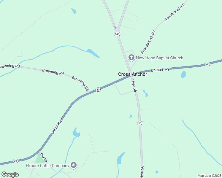 map of restaurants, bars, coffee shops, grocery stores, and more near 709 Union Highway in Enoree