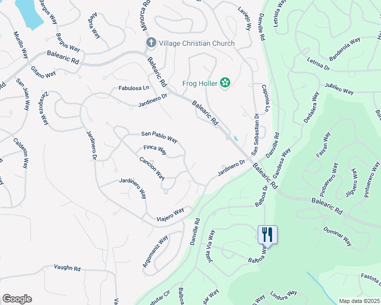 map of restaurants, bars, coffee shops, grocery stores, and more near 13 San Pablo Lane in Hot Springs
