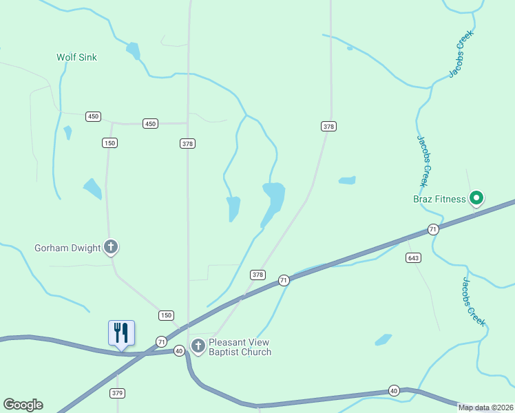 map of restaurants, bars, coffee shops, grocery stores, and more near 3156 County Road 378 in Dutton