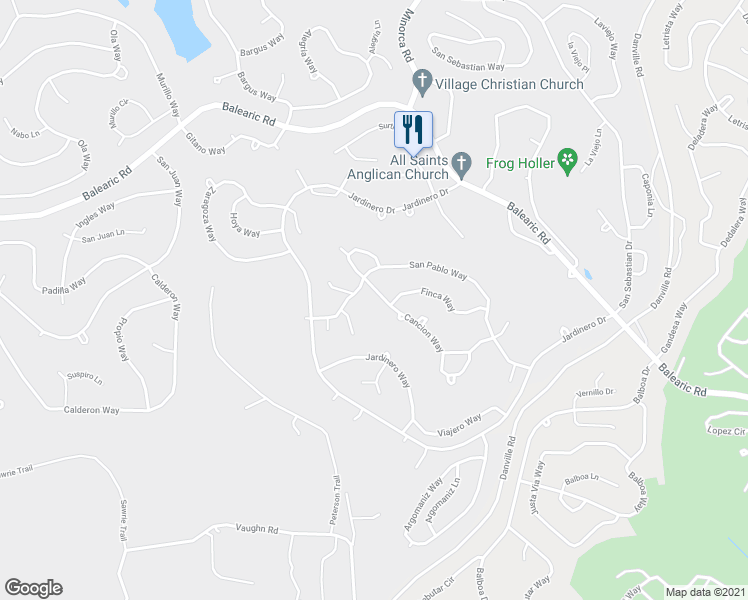 map of restaurants, bars, coffee shops, grocery stores, and more near 37 Cancion Way in Hot Springs