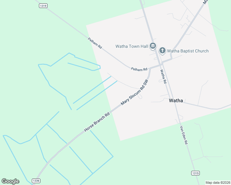 map of restaurants, bars, coffee shops, grocery stores, and more near 8729 Mary Slocum Road Southwest in Watha