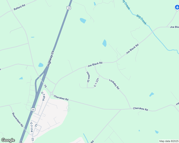 map of restaurants, bars, coffee shops, grocery stores, and more near 108 Hinson Drive in Pelzer