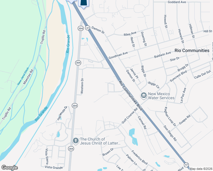 map of restaurants, bars, coffee shops, grocery stores, and more near 507 Maddox Loop in Rio Communities