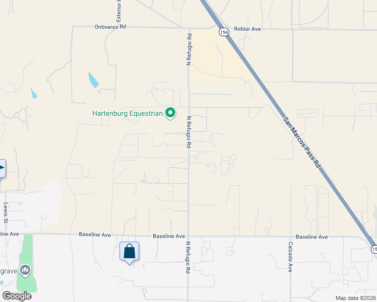 map of restaurants, bars, coffee shops, grocery stores, and more near 2000 North Refugio Road in Santa Ynez