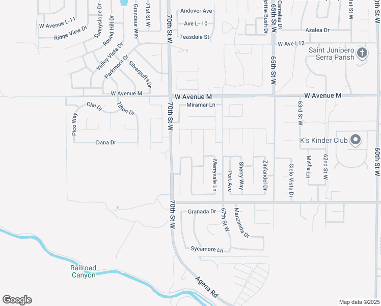 map of restaurants, bars, coffee shops, grocery stores, and more near 6827 Cabernet Road in Palmdale
