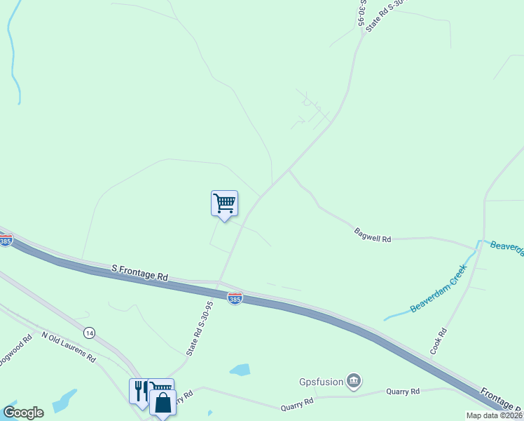 map of restaurants, bars, coffee shops, grocery stores, and more near 812 Friendship Church Road in Gray Court