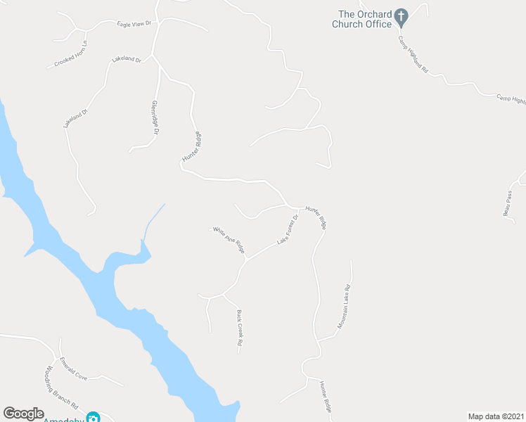 map of restaurants, bars, coffee shops, grocery stores, and more near Honeysuckle Way in Ellijay