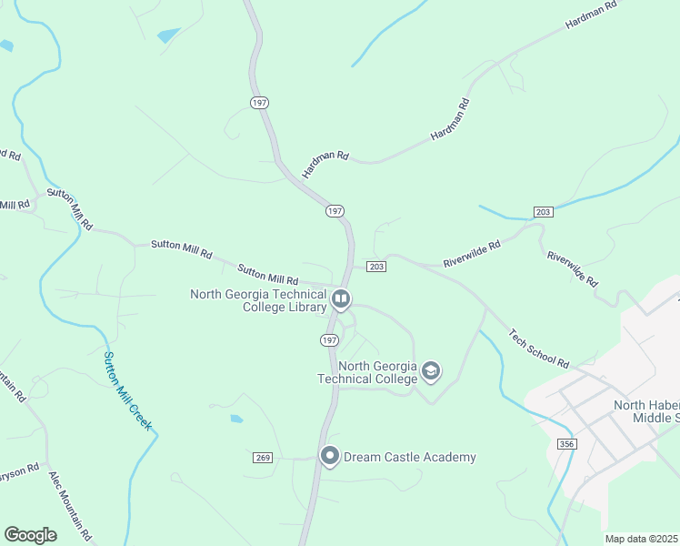 map of restaurants, bars, coffee shops, grocery stores, and more near 1845 Georgia 197 in Clarkesville