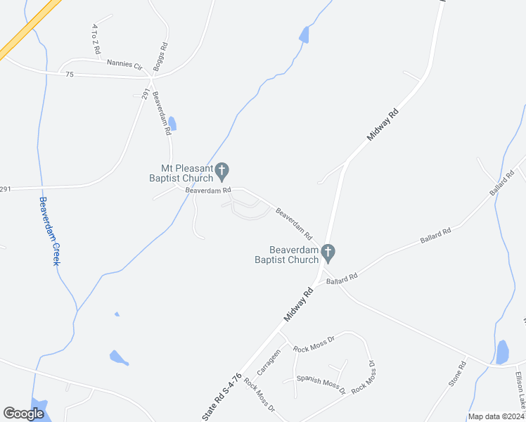 map of restaurants, bars, coffee shops, grocery stores, and more near 120 Jeremy Drive in Williamston