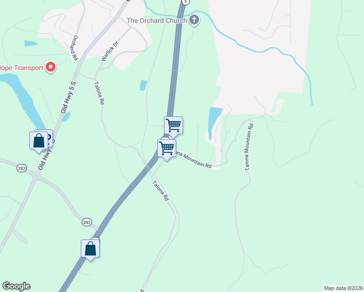 map of restaurants, bars, coffee shops, grocery stores, and more near 41 Talona Road in Ellijay