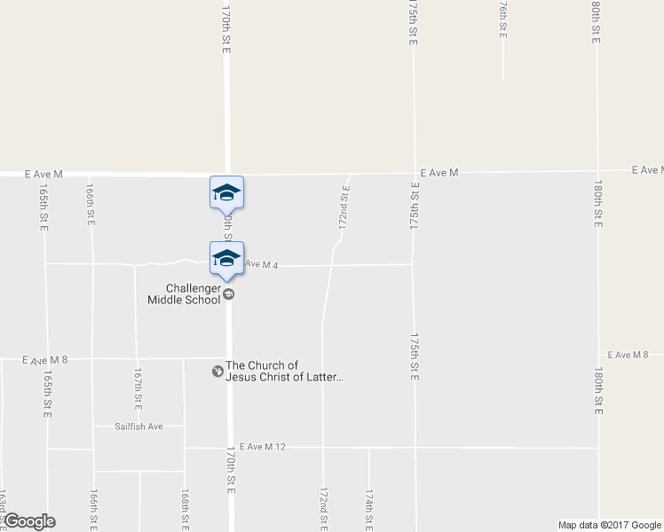 map of restaurants, bars, coffee shops, grocery stores, and more near 172nd Street East in Los Angeles County