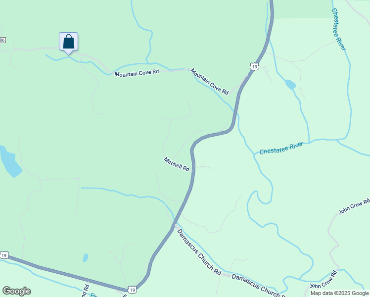 map of restaurants, bars, coffee shops, grocery stores, and more near 250 Pine Road in Dahlonega