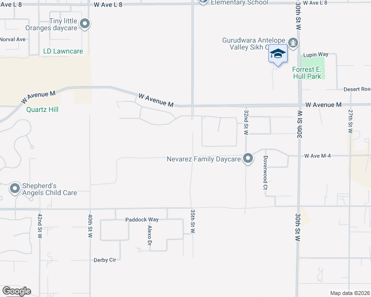 map of restaurants, bars, coffee shops, grocery stores, and more near Victoria Avenue in Lancaster