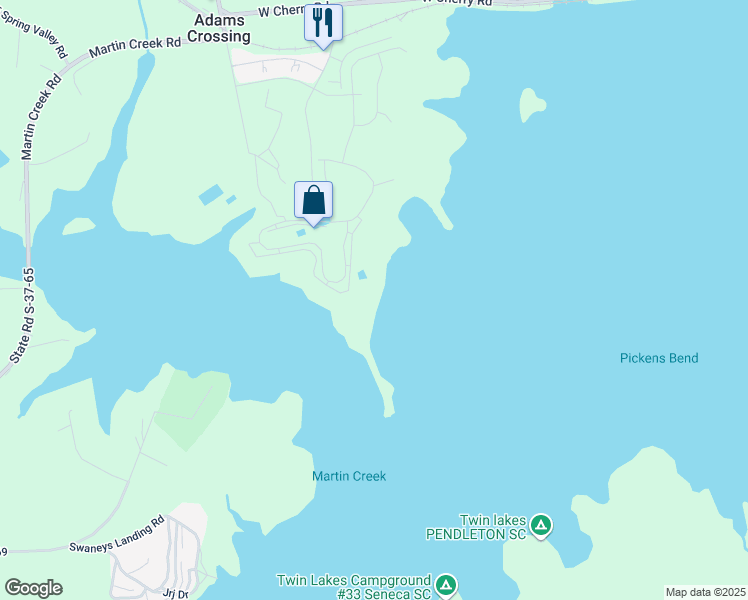 map of restaurants, bars, coffee shops, grocery stores, and more near 918 Queens Park Loop in Seneca