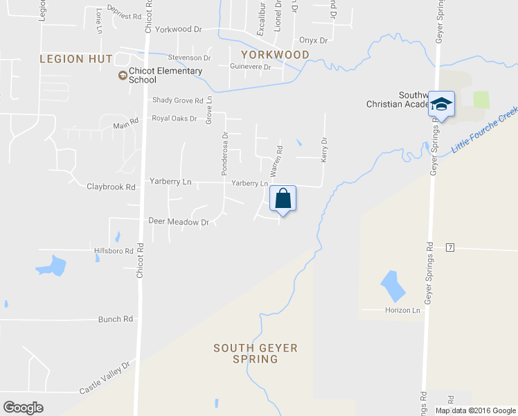 map of restaurants, bars, coffee shops, grocery stores, and more near 11814 Springtree Dr in Little Rock