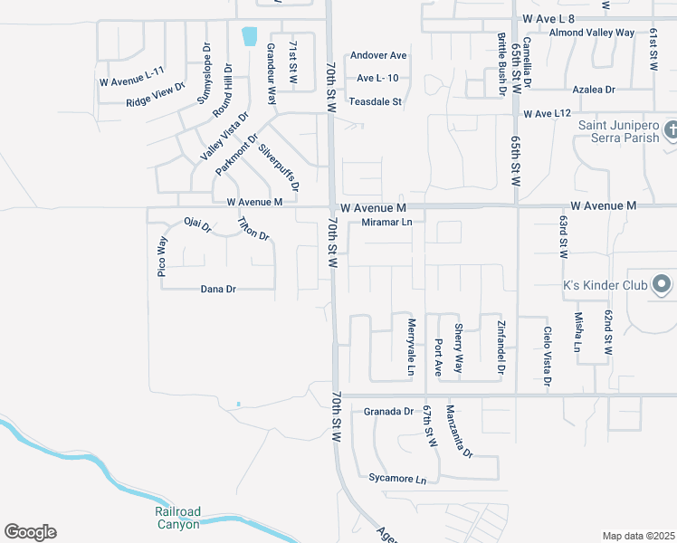map of restaurants, bars, coffee shops, grocery stores, and more near in Palmdale