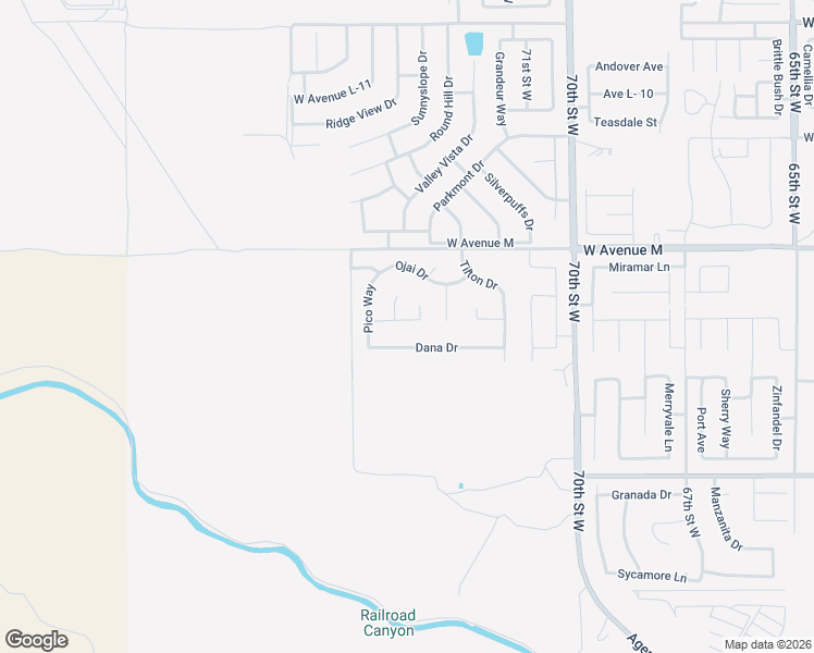 map of restaurants, bars, coffee shops, grocery stores, and more near 7304 Gila Court in Palmdale
