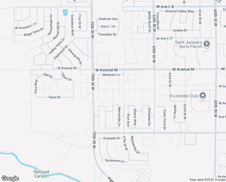 map of restaurants, bars, coffee shops, grocery stores, and more near 41820 Oak Barrel Court in Palmdale