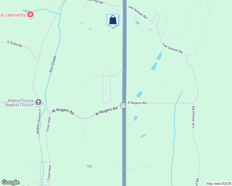 map of restaurants, bars, coffee shops, grocery stores, and more near 101 1st Avenue in LaFayette