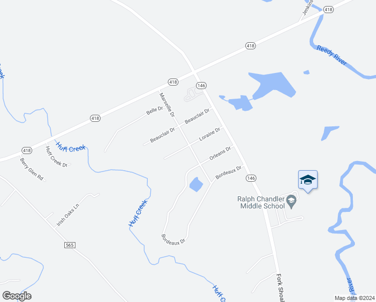 map of restaurants, bars, coffee shops, grocery stores, and more near 301 Marseille Drive in Simpsonville