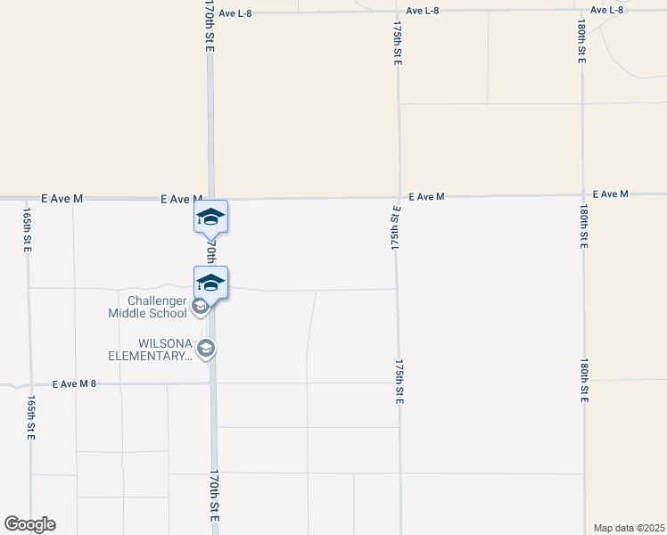 map of restaurants, bars, coffee shops, grocery stores, and more near 0 East Avenue M in Lancaster