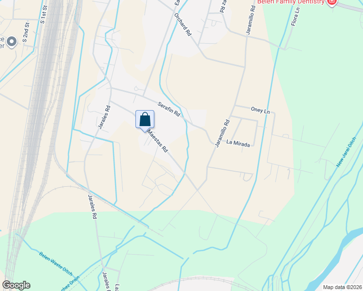 map of restaurants, bars, coffee shops, grocery stores, and more near 55-99 Maestas Road in Belen