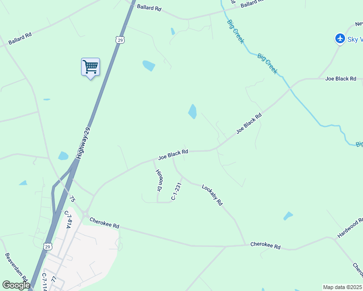map of restaurants, bars, coffee shops, grocery stores, and more near 566 Joe Black Road in Pelzer